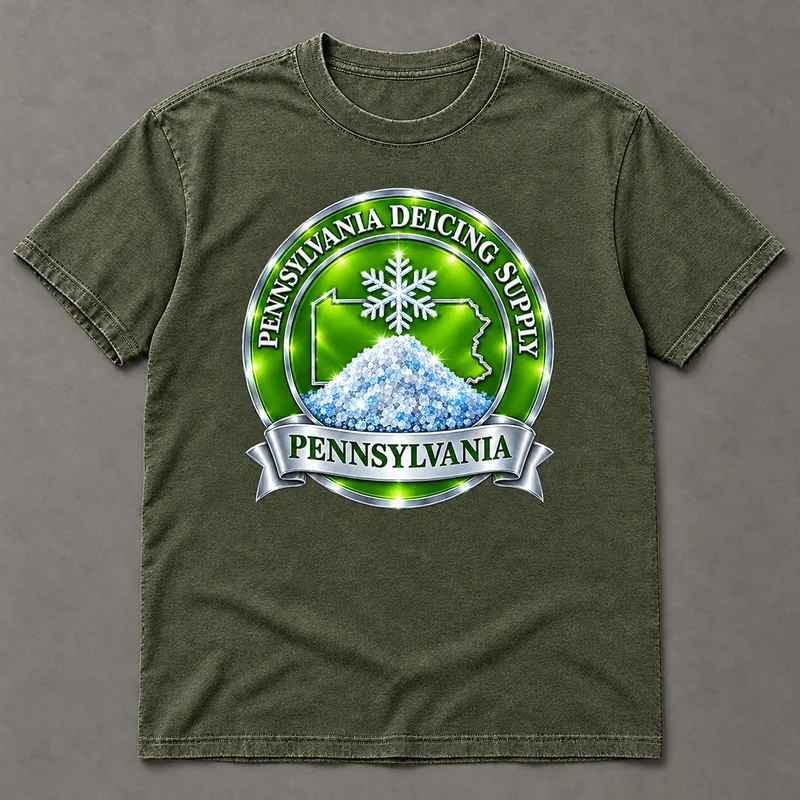 Pennsylvania Deicing Supply tee with state badge